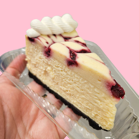 White Chocolate Raspberry Swirl Cheesecake