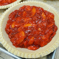 Strawberry Peach Pie Inside Before Baking