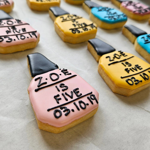 Nail Polish Bottles Sugar Cookies