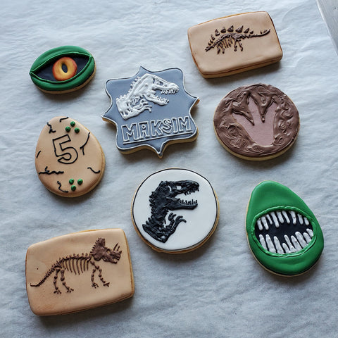 Jurassic Park Themed Sugar Cookies