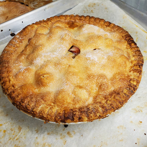 Rhubarb Pie with Pastry Top - La Dolce Vita Bakery Port Colborne 