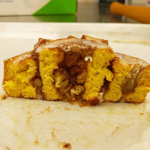 Pumpkin Pecan Cinnamon Roll